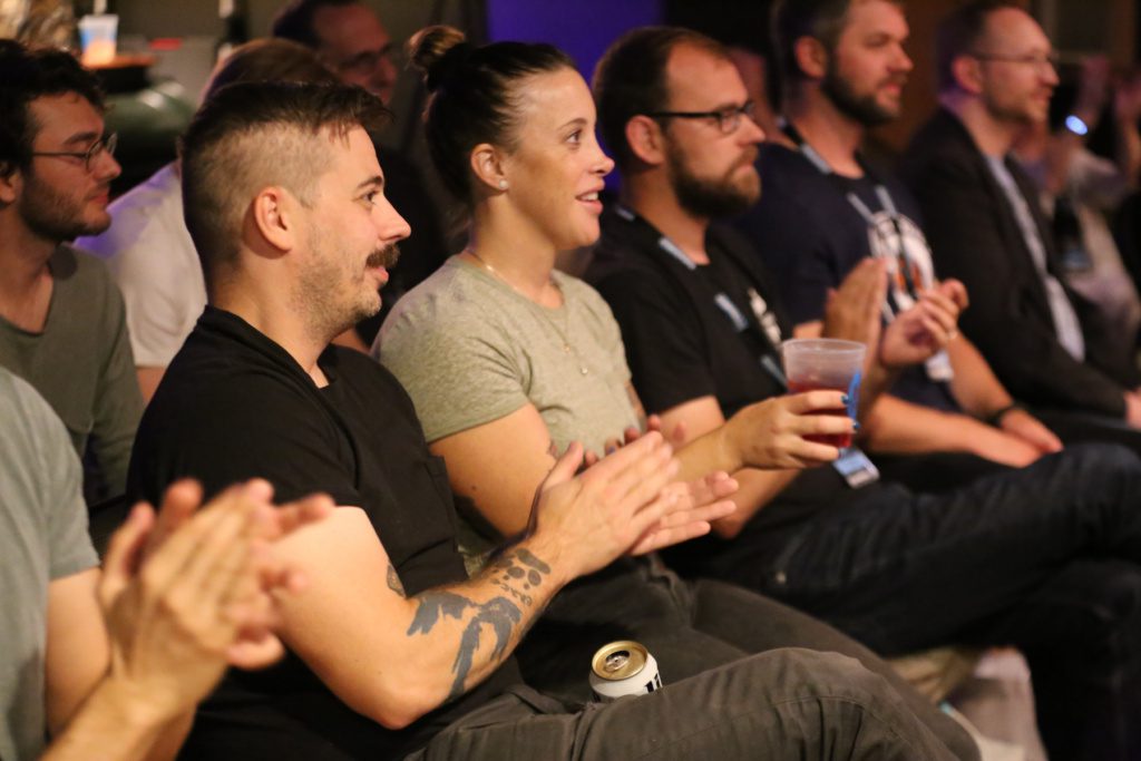 Audience applauding following a Q&A at BWiFF 2018