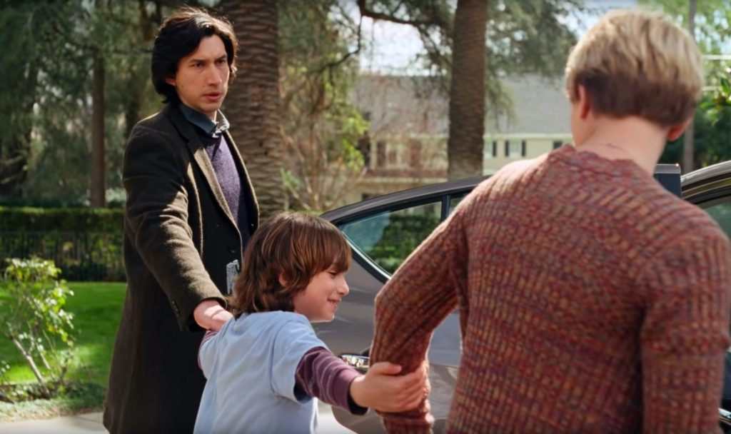 Adam Driver, Azhy Robertson, and Scarlett Johansson in "Marriage Story."
