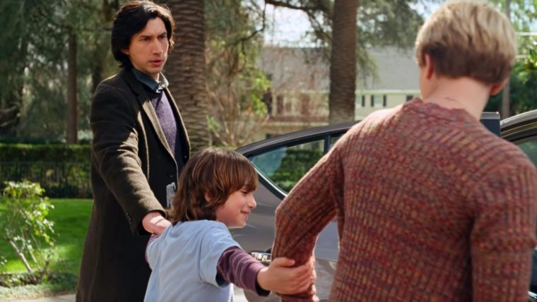 Adam Driver, Azhy Robertson, and Scarlett Johansson in Marriage Story