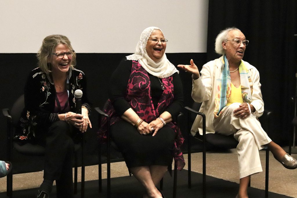 Filmmaker Cheryl Jacobs Crim with documentary subjects Mimi Hassanein and Margaret Morrison at BWiFF 2020