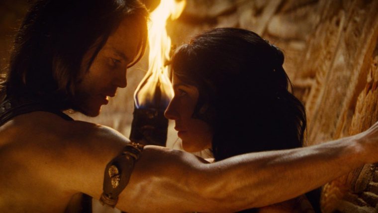 Taylor Kitsch and Lynn Collins in John Carter (2012)