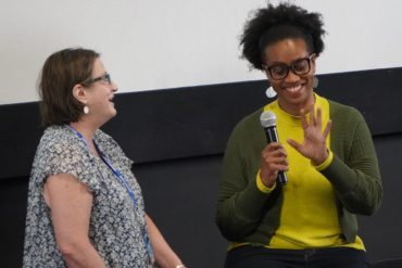 Filmmaker Micere Keels during Q&A with Judge Libi Hake at BWiFF 2024